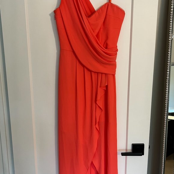 BCBG Kail One Shoulder Draped Gown - Picture 3 of 5